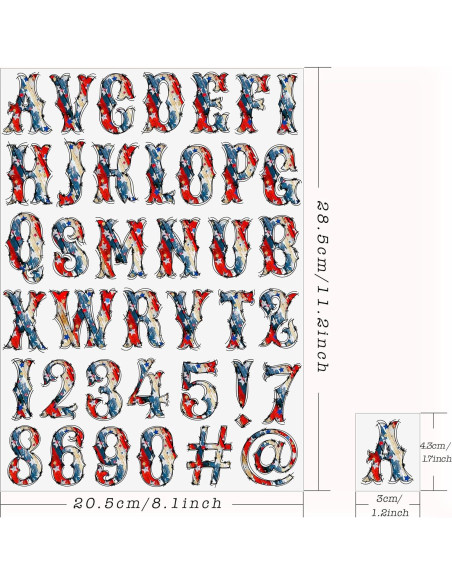 5 Hojas Letras y Números de Vinilo Dolmifapro Estrella