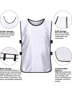 6 Chalecos de Entrenamiento RE-HUO para Niños y Adultos 2