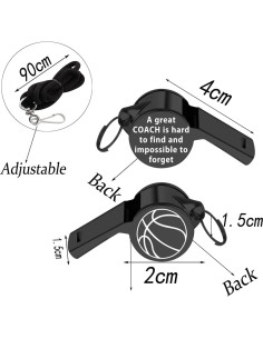 Silbato de Entrenador FAADBUK Acero Inoxidable 4cm Negro 2