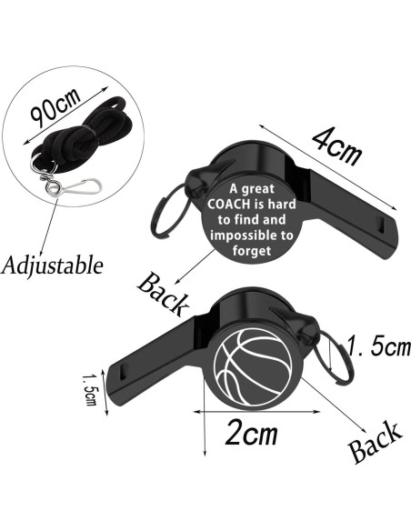 Silbato de Entrenador FAADBUK Acero Inoxidable 4cm Negro