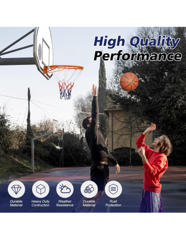 Aro de Baloncesto MIUDGIG 18" (45.72 cm) con Red Resistente