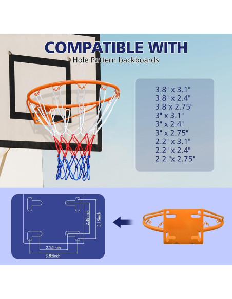 Aro de Baloncesto MIUDGIG 18" (45.72 cm) con Red Resistente