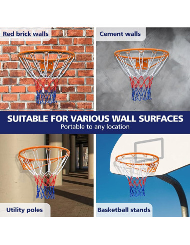 Aro de Baloncesto MIUDGIG 18" (45.72 cm) con Red Resistente