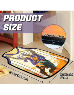 Alfombra de Baloncesto Apriciti 90x60cm Antideslizante 2