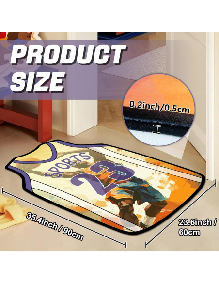 Alfombra de Baloncesto Apriciti 90x60cm Antideslizante