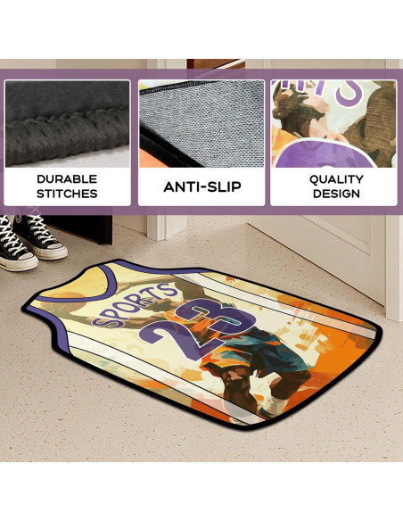 Alfombra de Baloncesto Apriciti 90x60cm Antideslizante