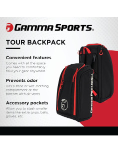Mochila GAMMA Sports Tour Resistente al Agua para Pickleball 2