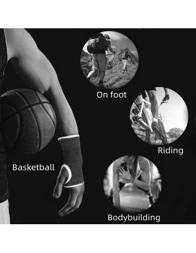 Mangas de Soporte para Muñeca JUSDIQIR - Compresión Negra
