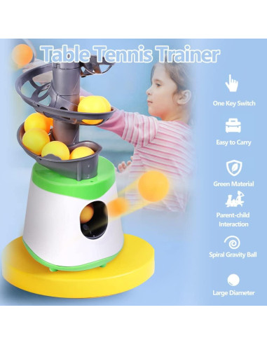 Lanzador Automático de Tenis de Mesa Dilwe con 10 Pelotas