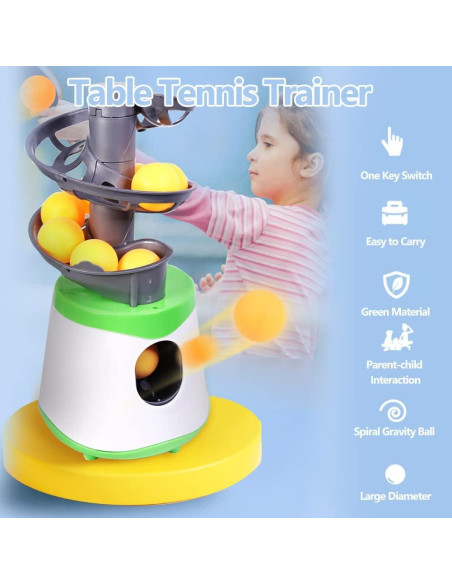 Lanzador Automático de Tenis de Mesa Dilwe con 10 Pelotas