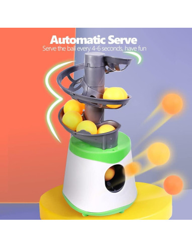 Lanzador Automático de Tenis de Mesa Dilwe con 10 Pelotas