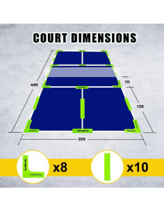 Kit de Marcadores de Cancha de Pickleball SunNordic - 18 Piezas 2