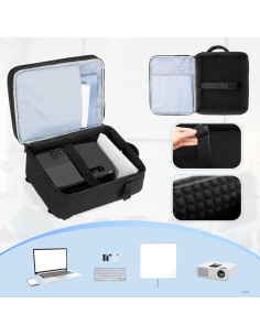 Mochila para Proyector LUXJA con Funda para Laptop 15.6" 2