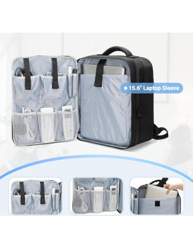 Mochila para Proyector LUXJA con Funda para Laptop 15.6"