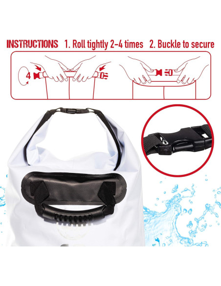 Saco Drypack Spartan Franklin Sports 30L Juvenil Blanco