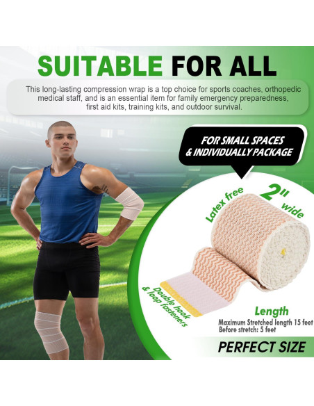 Venda Elástica 5 cm LoengMax - 2 Paquetes Reutilizables