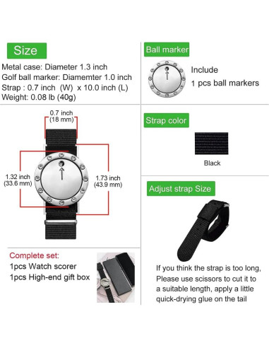Contador de Puntuaciones de Golf Yoxojv Tee Mark Unisex