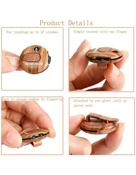 Contador de Puntuaciones para Sombrero de Golf gotosee - 2 Unidades