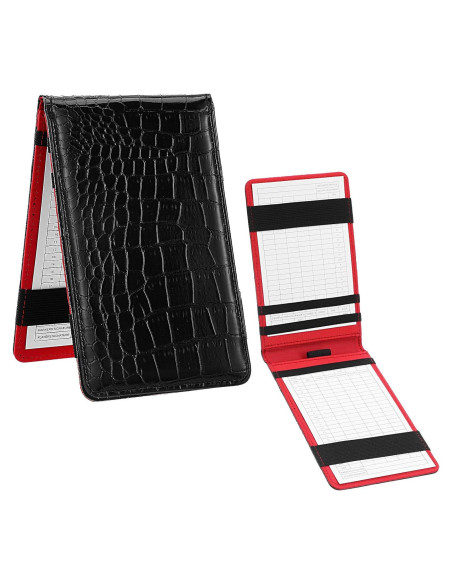 Funda de Piel PU TIESOME para Tarjeta de Puntuación Golf Negro