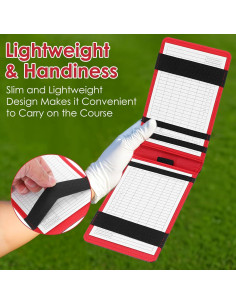 Funda de Piel PU TIESOME para Tarjeta de Puntuación Golf Negro 2