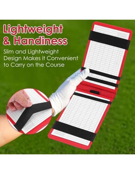 Funda de Piel PU TIESOME para Tarjeta de Puntuación Golf Negro