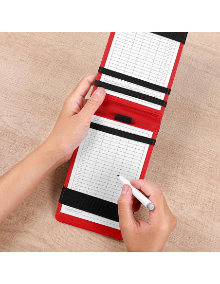 Funda de Piel PU TIESOME para Tarjeta de Puntuación Golf Negro