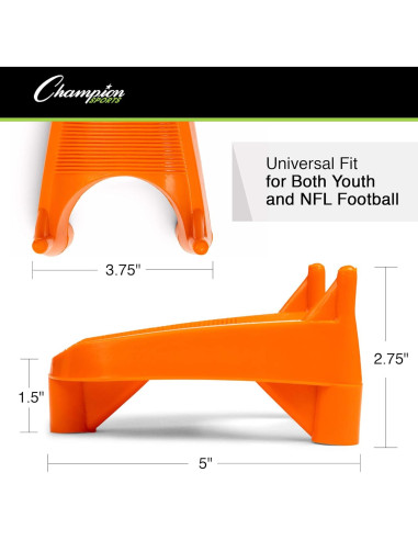 Tee de Pateo de Fútbol Champion Sports 1" Naranja Alta Visibilidad