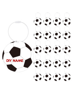 24 Etiquetas de Equipaje de Fútbol Liliaafar 7 cm PVC