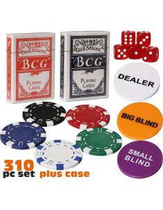 Juego de Fichas de Póker Kiddie Play 300 PCS con Estuche 2