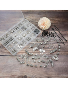 215 Accesorios Vikingos para Dreadlocks Fscwlmon - Plata 2