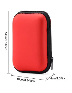 Paquete de 2 Fundas para Disco Duro 2.5" SquEqu EVA Rojo 2