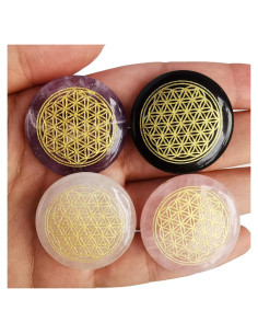 Piedras de Palma para Reiki Loveliome 4 Pcs 30mm Energía Positiva