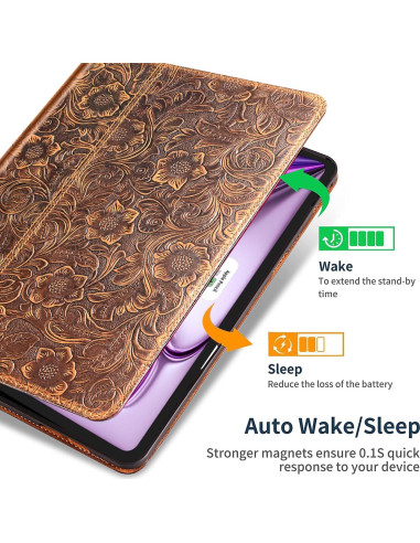 Funda de Cuero Genuino Gexmil para iPad Air 13" M3/M2 2024/2025