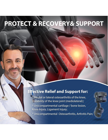 Férula Descompresora de Rodilla Nvorliy OA - Alivio Artritis Izquierda