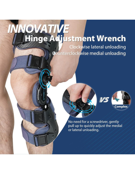 Férula Descompresora de Rodilla Nvorliy OA - Alivio Artritis Izquierda