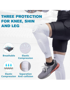 Rodillera Protectora TUOY para Fútbol y Deportes - Tamaño Grande 2