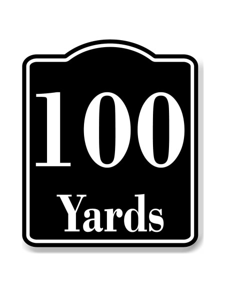Marcador de Distancia 100 Yardas Work House Signs Aluminio