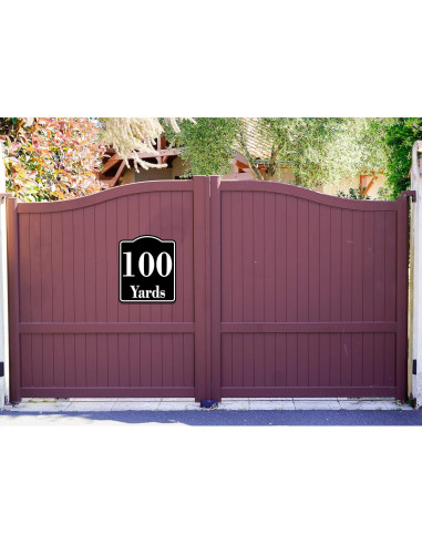 Marcador de Distancia 100 Yardas Work House Signs Aluminio