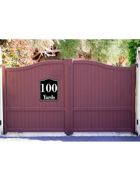 Marcador de Distancia 100 Yardas Work House Signs Aluminio