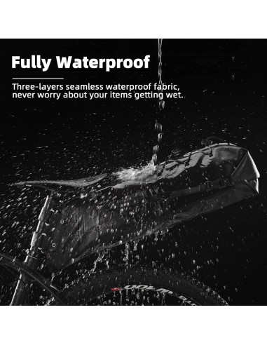 Bolsa de Sillín ROCKBROS Impermeable 14L Ajustable