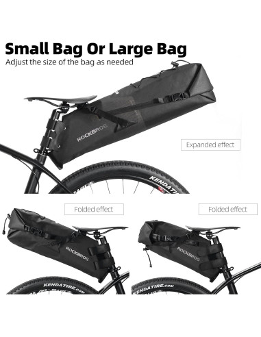 Bolsa de Sillín ROCKBROS Impermeable 14L Ajustable