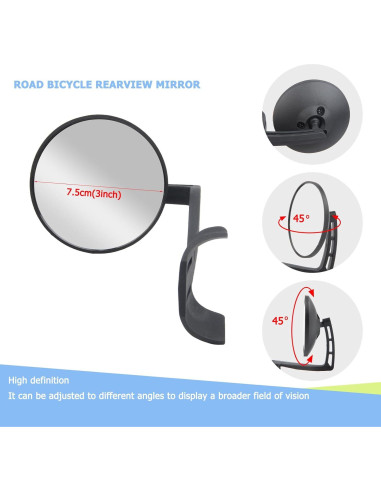 Espejo Convexo para Bicicleta de Carretera PUYUEYAO R3 Izquierda