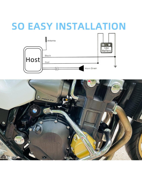 Sistema de Alarma para Motocicleta Rupse LARA08-A 125dB