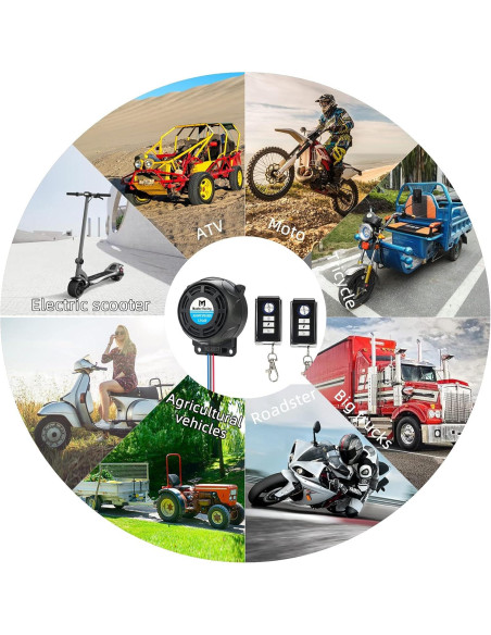 Sistema de Alarma para Motocicleta Rupse LARA08-A 125dB