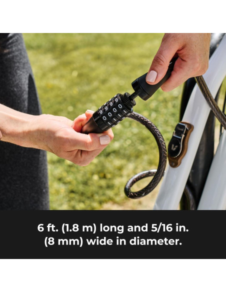 Candado de bicicleta Master Lock 8370D 1.5m combinación personalizable