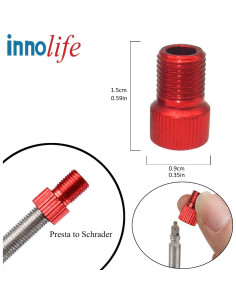 Adaptadores de Válvula de Presta a Schrader InnoLife 10 Pcs 2
