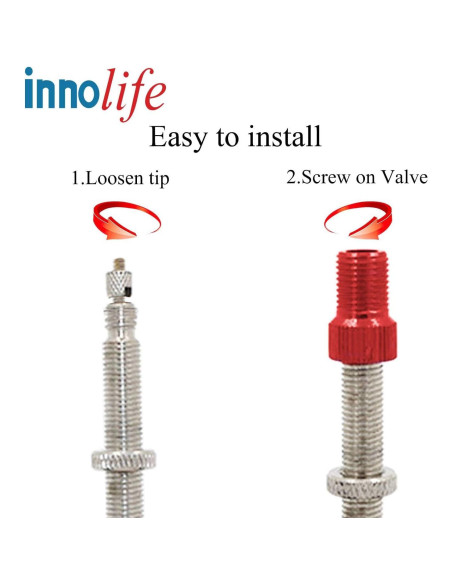 Adaptadores de Válvula de Presta a Schrader InnoLife 10 Pcs