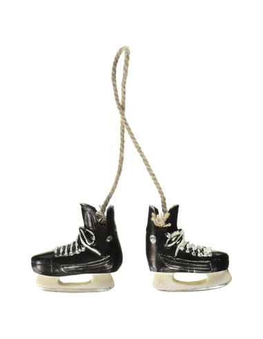 Adorno de Patines de Hockey Abbott de Resina Negro 6.5cm