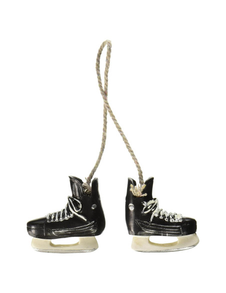 Adorno de Patines de Hockey Abbott de Resina Negro 6.5cm