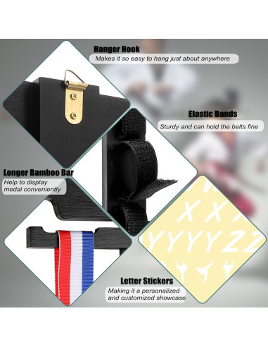 Organizador de Cinturones de Artes Marciales JUXYES para 10 Cinturones